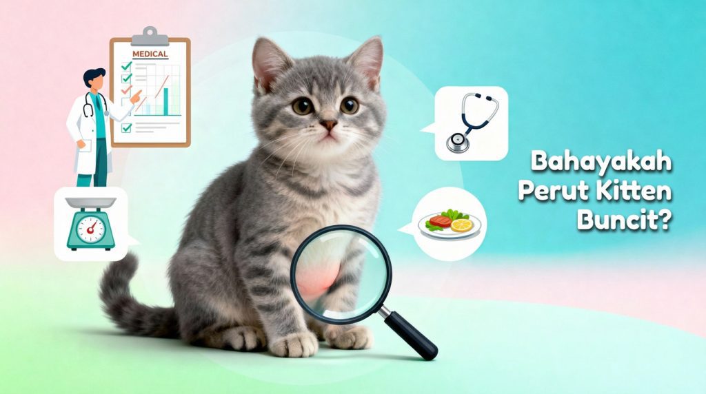 Gambar 2 - Perut kitten buncit